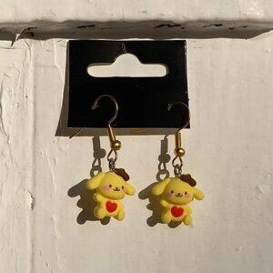 Handmade Sanrio Pompompurin Kawaii Earrings STAINLESS STEEL